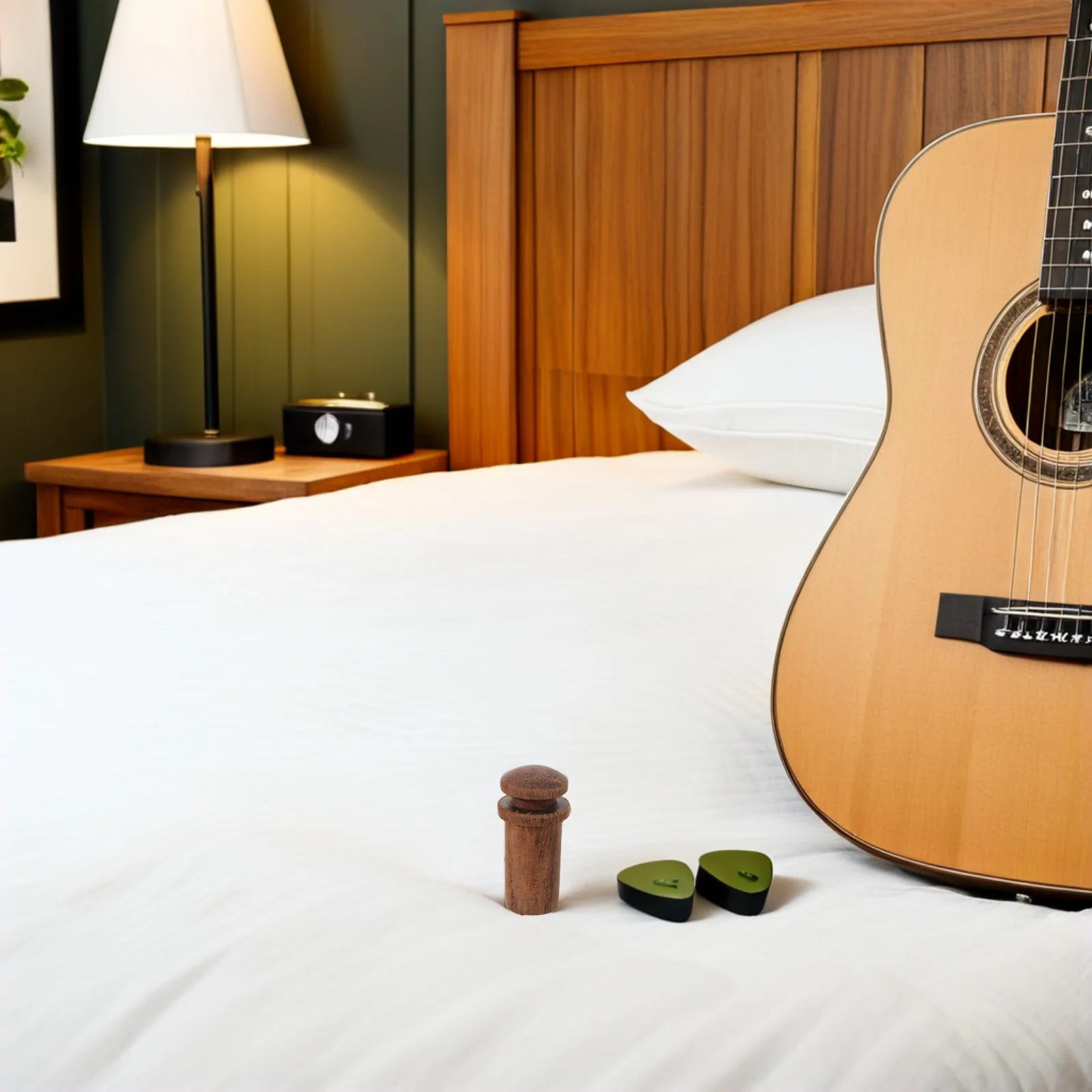 Kancing Tali Gitar Akustik, Pin Kayu Pengunci Tali, Pengunci Pengaman untuk Gitar Bass Elektrik, Ukulele, Suku Cadang Pengganti