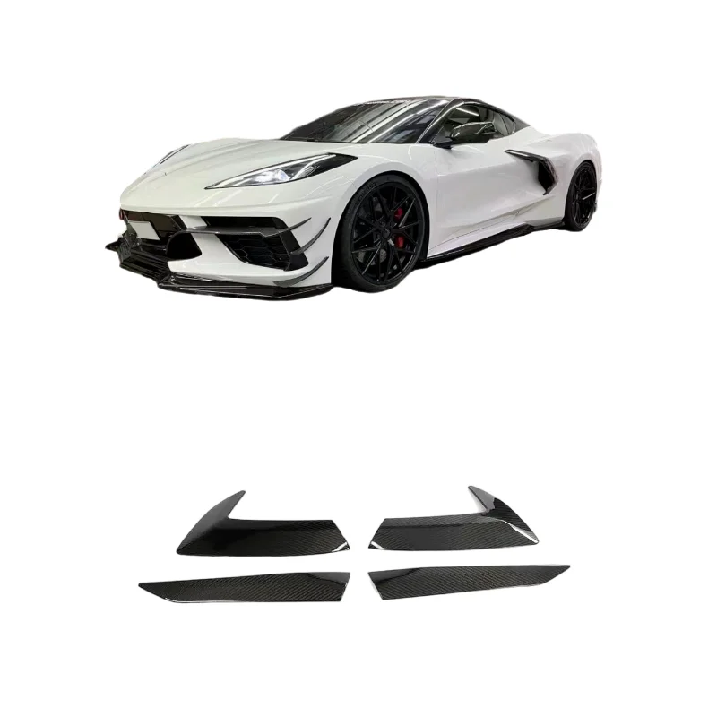 

YC Real CARBON FIBER Side Fender Vent Door Handle Pair For 20-Up Corvette C8
