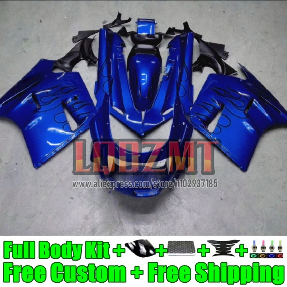 Frame For KAWASAKI NINJA blue flames ZX-11R ZX 11R ZX11 ZX-11 R 55No.135 ZZR1100 ZX11R 1990 1991 1992 ZZR 1100 90 91 92 Fairing