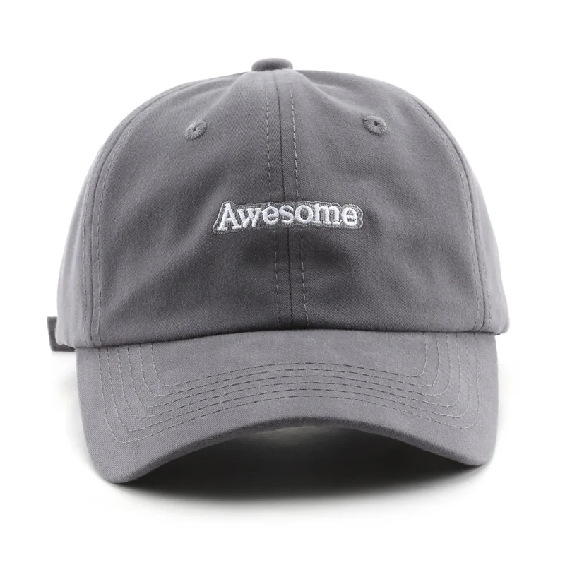 BISENMADE Baseball Cap For Men And Women Simple 'Awesome' Embroidery Hats VINTAGE Snapback Hat Hip Hop Summer Visors Sun Caps