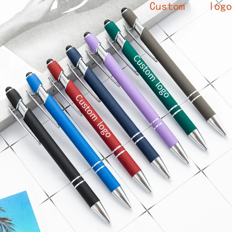 

50 металлических сенсорных экранов, емкостные, рукописные ручки для сенсорных экранов, персонализированные логотипы, подходят для свадебных или школьных подарков.