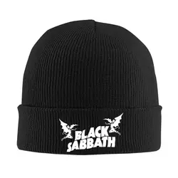 Blacks Sabbaths Knitted Caps for Women Men Beanies Winter Hats Crochet Melon Cap