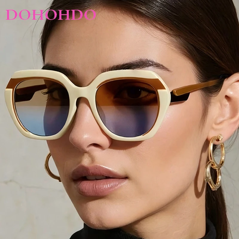 

Trendy Oversized Round Frame Women Men Sunglasses Fashion Brand Designer Eyewear Summer Traveling Driving Shades Female UV400
