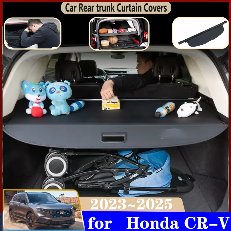 Car Trunk Curtain For Honda CR V Accessories CRV CR-V 2023 2024 2025 Rear Trunk Luggage Curtain Cargo Privacy Covers Accessories