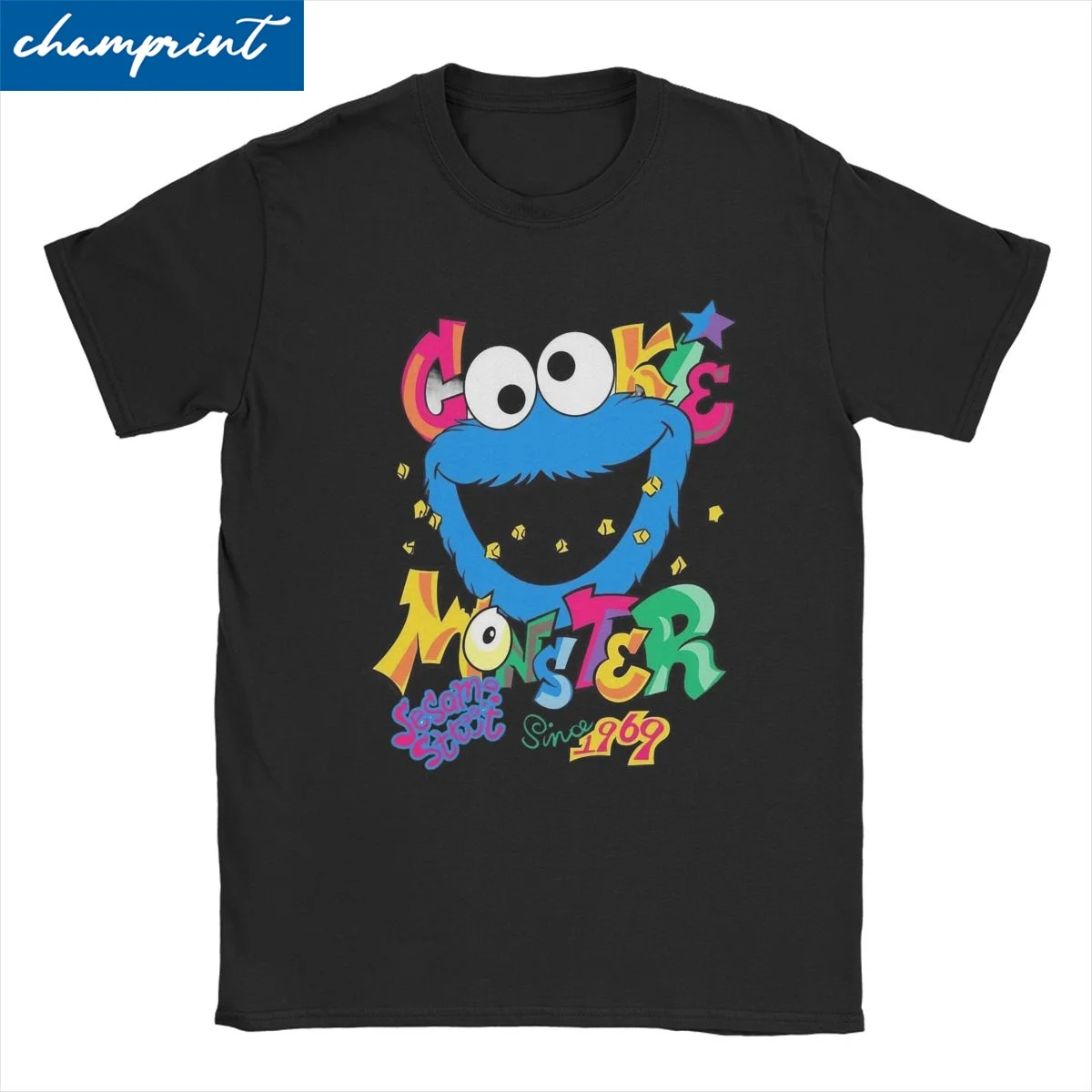 Cookie Monsters Cartoon T Shirts Men Women's Cotton Novelty T-Shirts Sesames Streets Tee Shirt Short Sleeve Clothes New Arrival