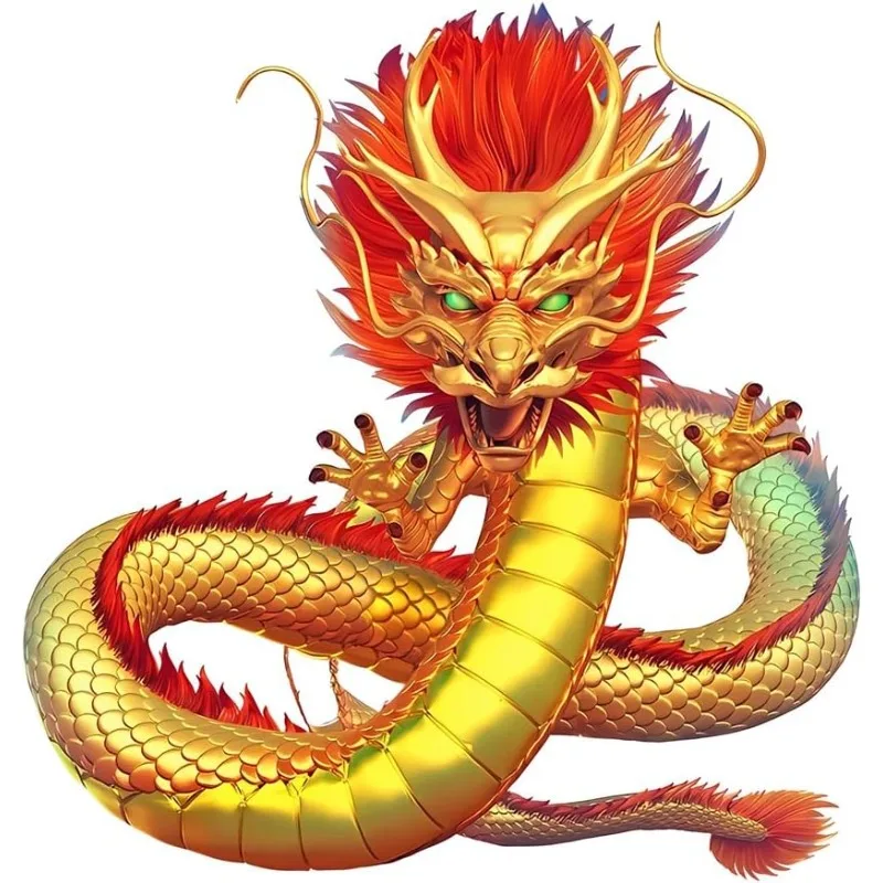 Golden Chinese Dragon Vinyl Sticker Decal for Car Window Trunk Motorcycle Decor