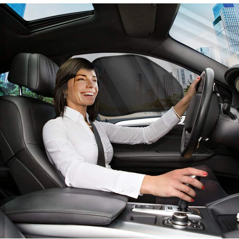 Auto-Sonnenschutzabdeckungen Universelle Windschutzscheiben-Faltvisiere Reflektierende Windschutzscheiben-Sonnenschutzblenden Auto-Fenster-Sonnenschutz Zubehör – Detail 10