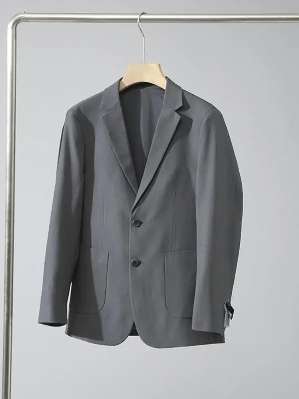 

Smooth High-End Texture Men's Casual Business Spring Jacket Anti-Wrinkle Fashionable Single-breasted Suit Coat for Youth
