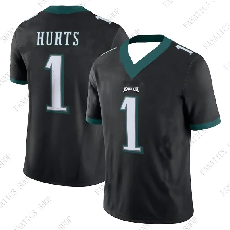 Philadelphia Eagles No. 1 Football Jersey Sports Comfortable Breathable Competition Jersey T-shirt Adult Children's Game Jersey