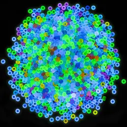 Pony Beads Glow in The Dark 1000+pcs Neon Beads, Bracelet Beads 9mm Luminous Bulk Beads for Hair Braiding Crafts Kandi Beads Kit