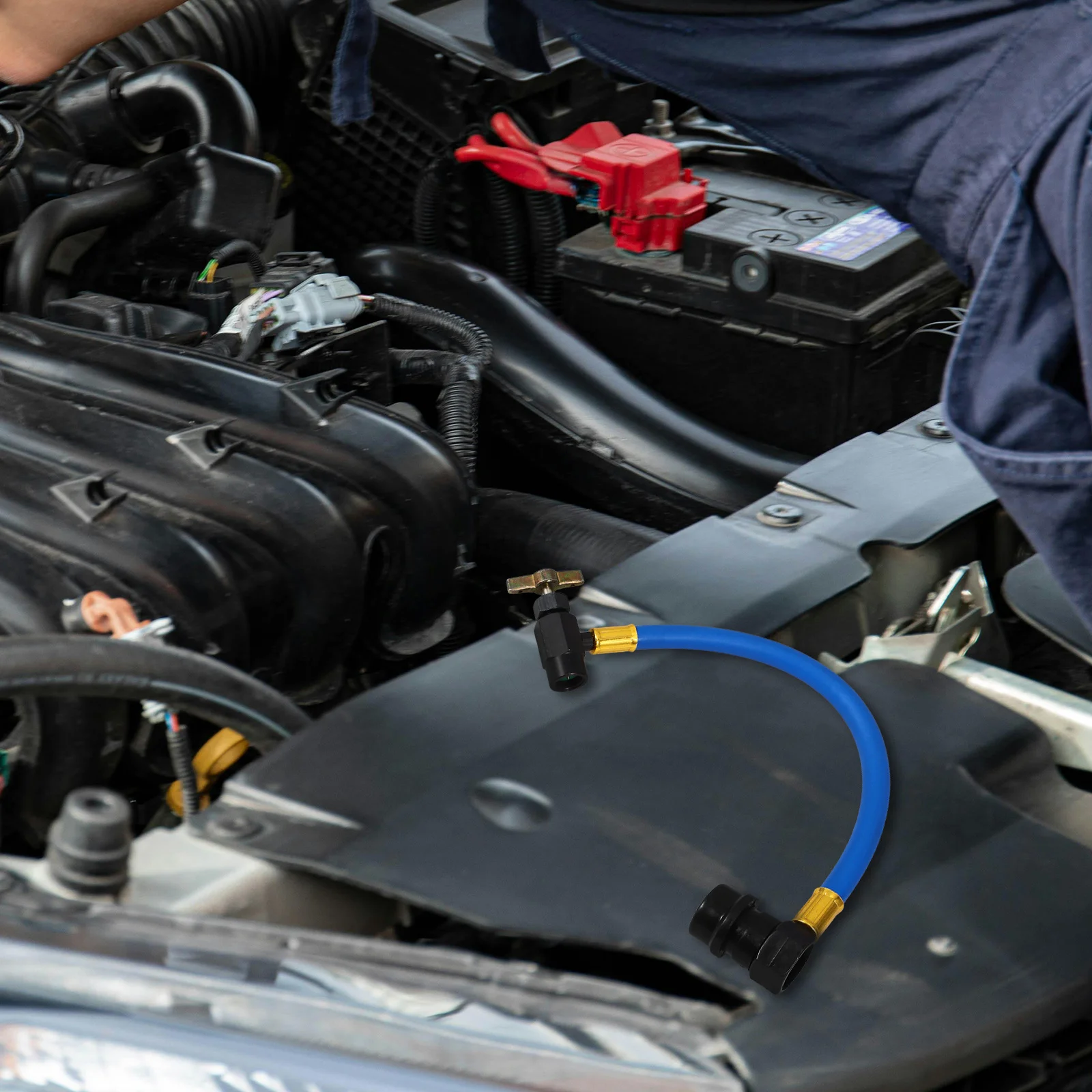 

Air Conditioner Leak Plugging Agent Refrigerant Charging Hoses European and American Car Recharge Plastic Tube Kit