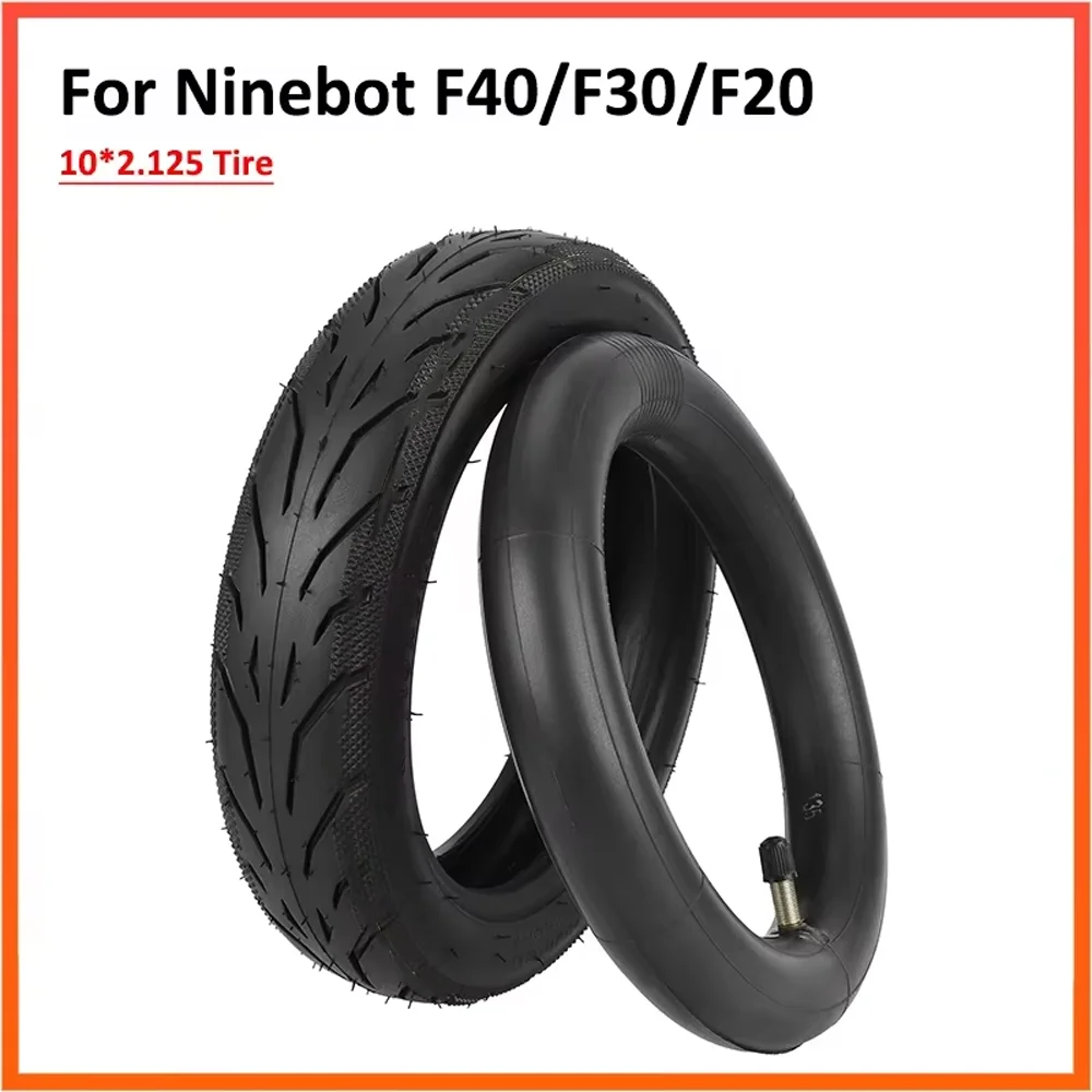 Pneu extérieur intérieur pour Ninebot F20 F25 F30 F40 KickScooter 10 pouces 10*2.125 pièces en caoutchouc de roue de pneu avant arrière