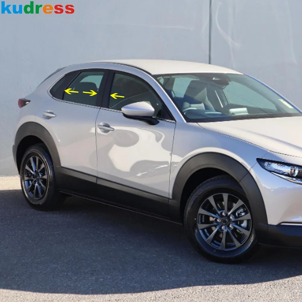 Window Center Pillar Cover Trim For Mazda CX30 CX-30 2020-2023 2024 2025 2026 Steel Car Middle B C Pillar Post Strip Accessories