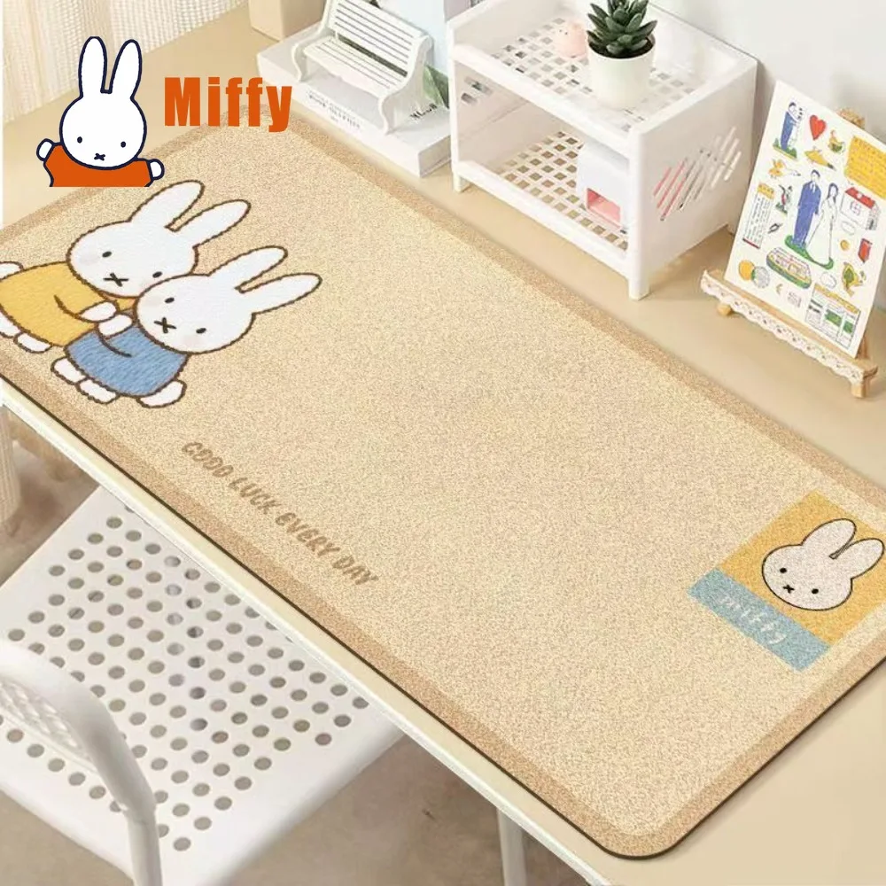 

Kawaii Miffy Extra Large Desk Mat Cute Rabbit Silicone Mouse Pad Office Mat Absorbent Non Slip Soft Mat Study Desk Girl Gift