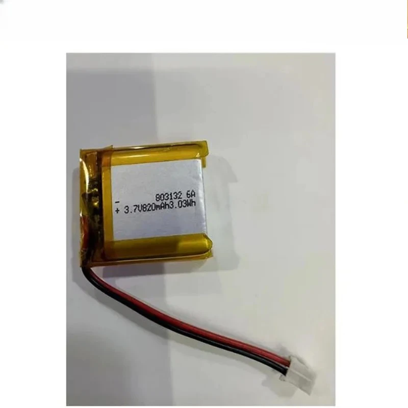 820mah 3.7V Pure Lipo Battery 803132 Polymer Lithium Ion / Li-ion for Mobius 1/1S 1440P Sports Camera Action HD DashCam
