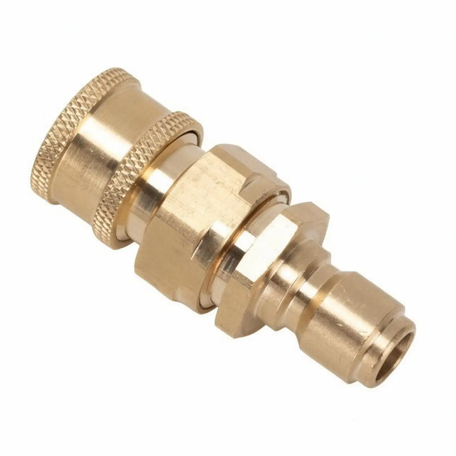 Adapter without delay link, brass, high-pressure cleaner hose adapter