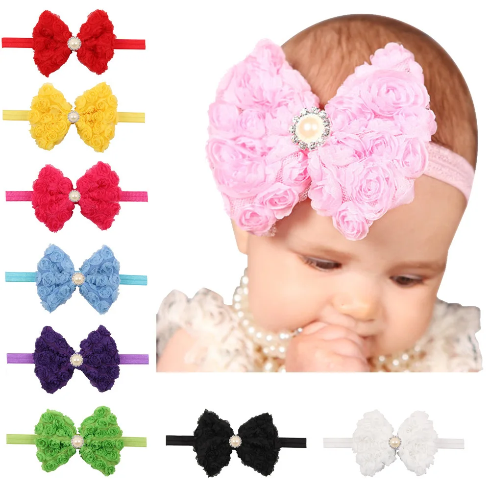 

1pc Baby Bowknot Hairband Headband Kids Girls Boutique Elastic Protect Turban Headwear Kids Hair Accessories