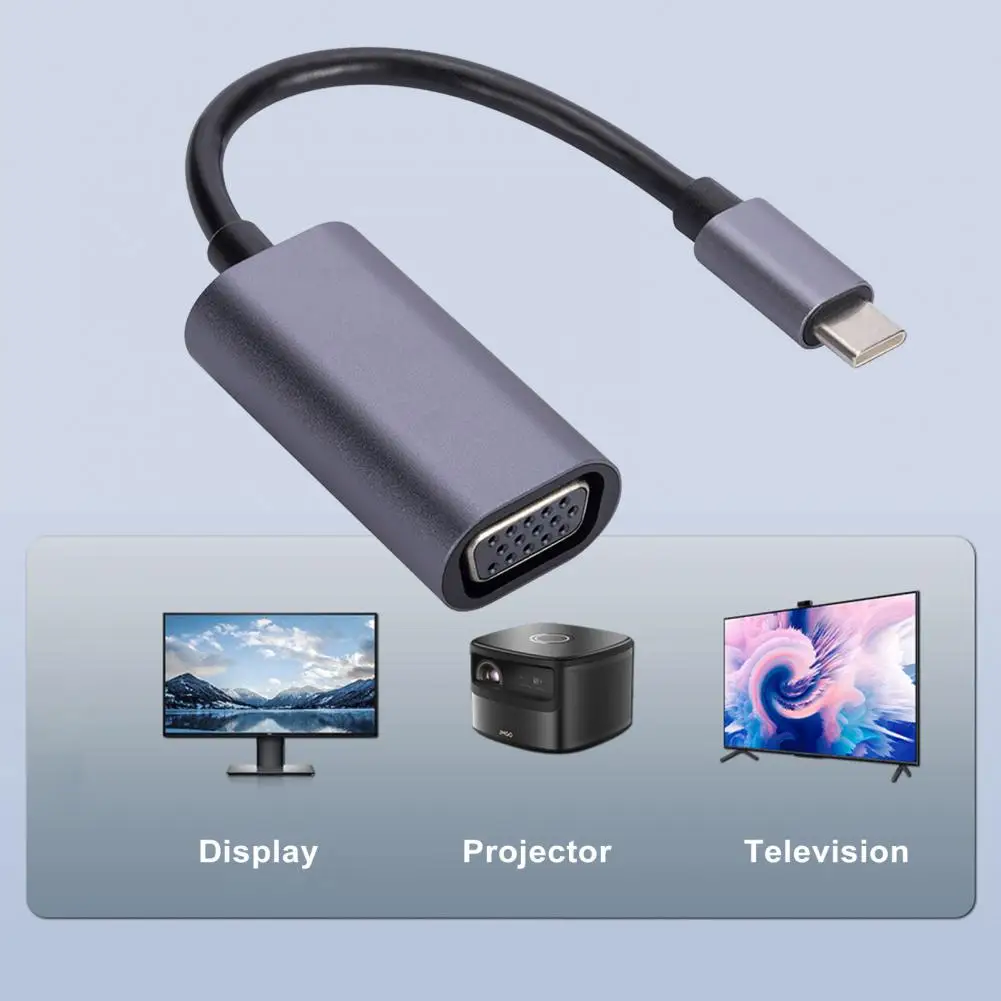 كابل محول عالي الدقة من النوع C إلى VGA ، مناسب للهاتف ، تزامن شاشة الكمبيوتر المحمول ، من من من من من من النوع C إلى VGA
