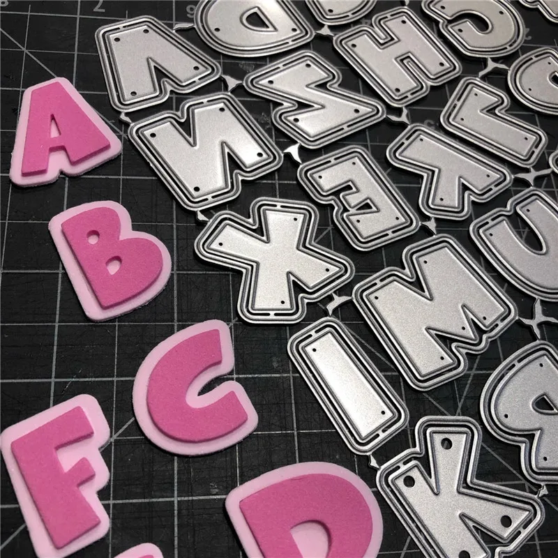 26 Capital letters background Frame Craft Metal Cutting Dies For DIY Scrapbooking Album Embossing Paper Cards Decorative Crafts