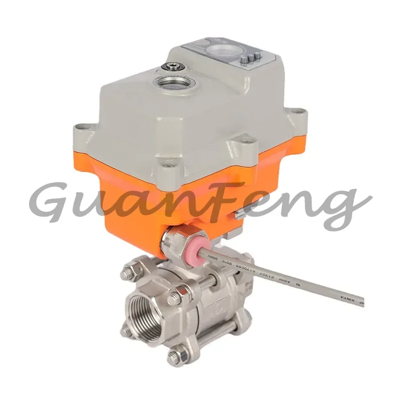 Modulating Style 110vac-230vac Motorized Ball ,3-piece SS304/316 Explosion Proof Electric ball  Valve with Actuator
