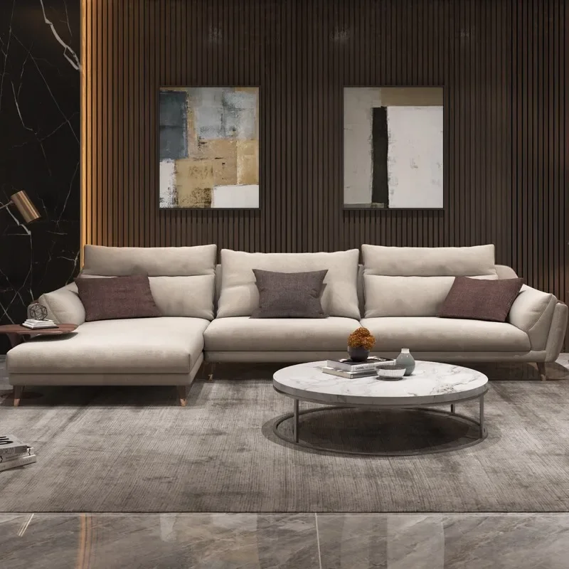 Technology cloth sofa modern simplicity with concubine latex living room combination Nordic fabric