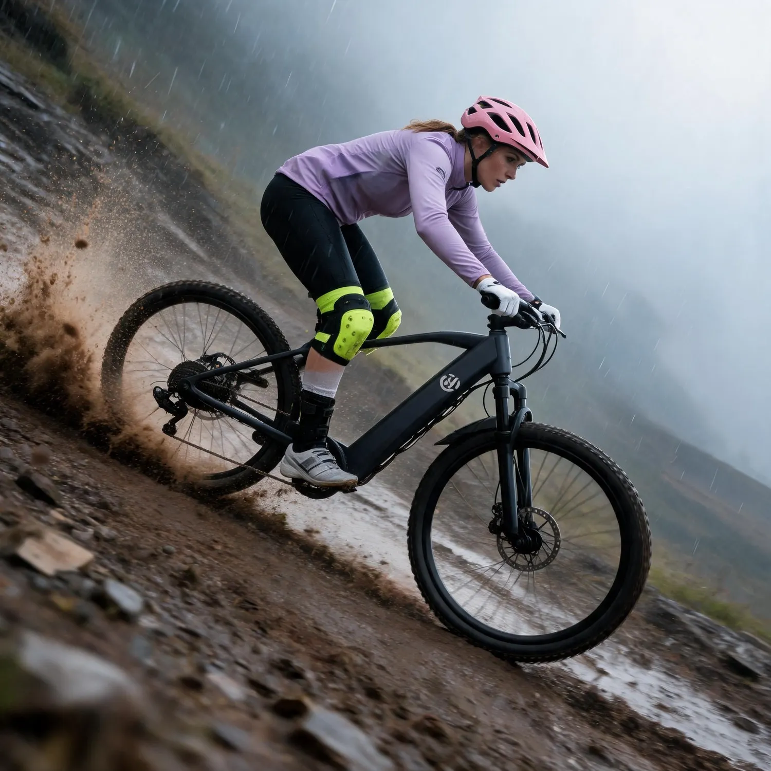 Great for Grocery Shopping 26 Inch Off Road Electric Mountain Bike 500W Brushless Motor Max 44 Miles Long Range Top Speed 32km/h 30° Climbing Capacity Pedal Assist Mode 7-Speed Gear Dual Disc Brake, All Terrain Exploration US Warehouse Free Shipping