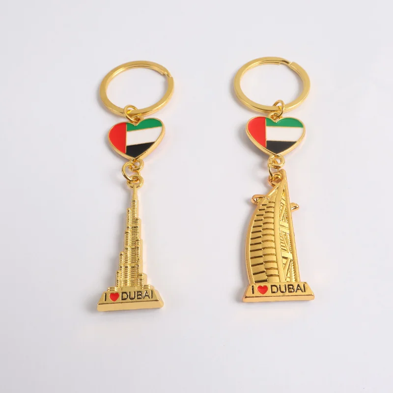 Llavero del Burj Khalifa de Dubái, pequeño colgante del hotel Burj Al Arab, pequeño regalo, adorno para coche, colgante creativo