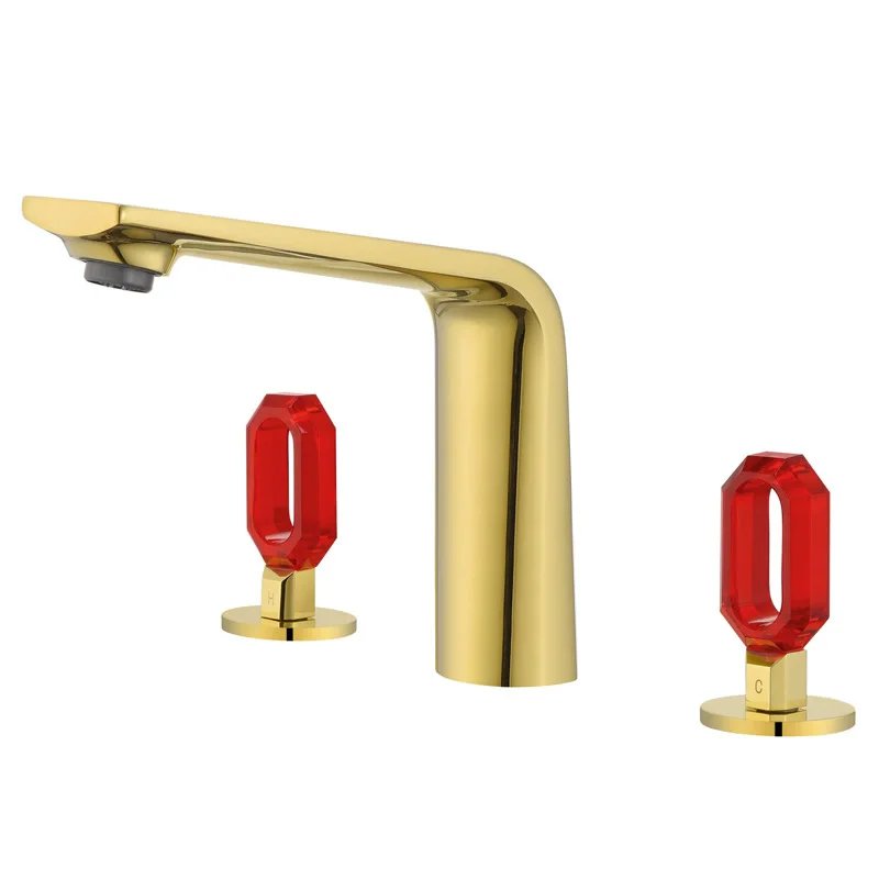 

Новый роскошный смеситель для раковины в ванной комнате, латунный золотой смеситель для раковины, широко распространенный смеситель для раковины, хрустальный смеситель для Lavotory, смеситель для воды