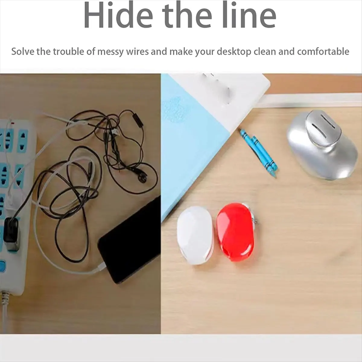 A72Z 2pcs Automatic Cable Winder Headphone Cable Storage Box Portable Cord Management Holder Small Earphone Wire Organizer