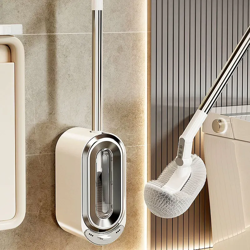 

Toilet brush household no dead angle wall mounted toilet squatting pit washing toilet brush cleaning brush set