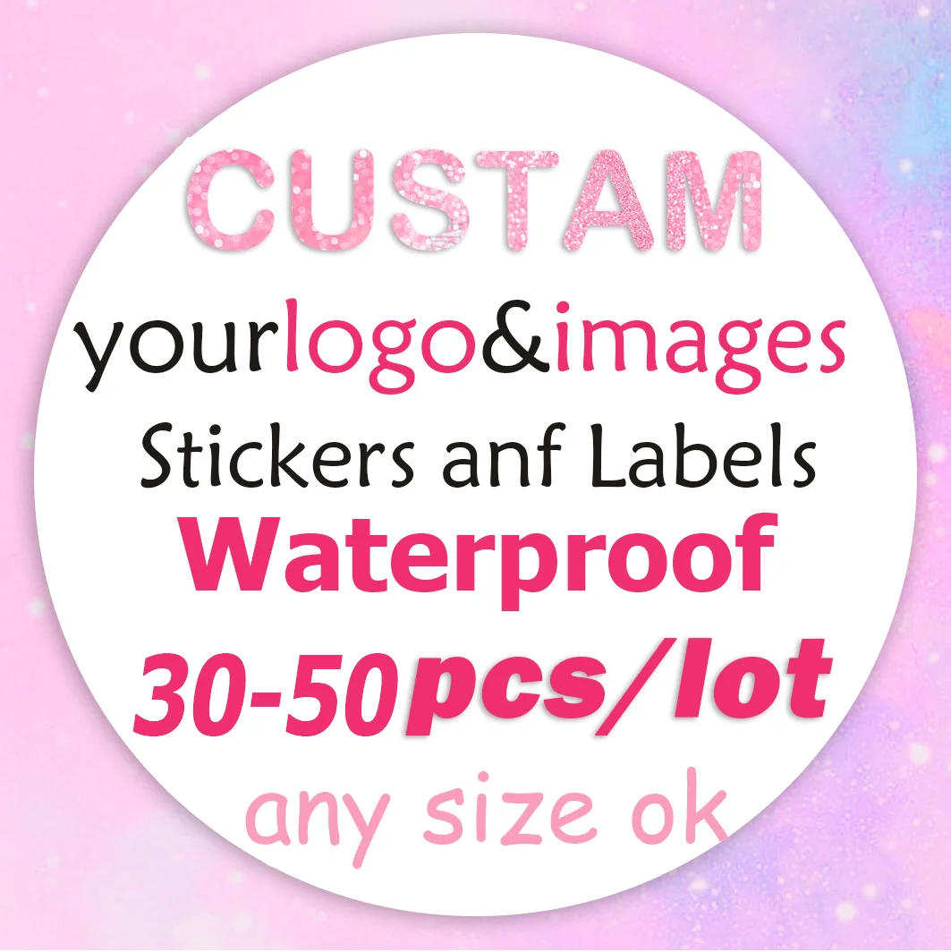 

Custom stickers and company logo personalized labels, waterproof and design your own labels, birthday wedding stickers CP1