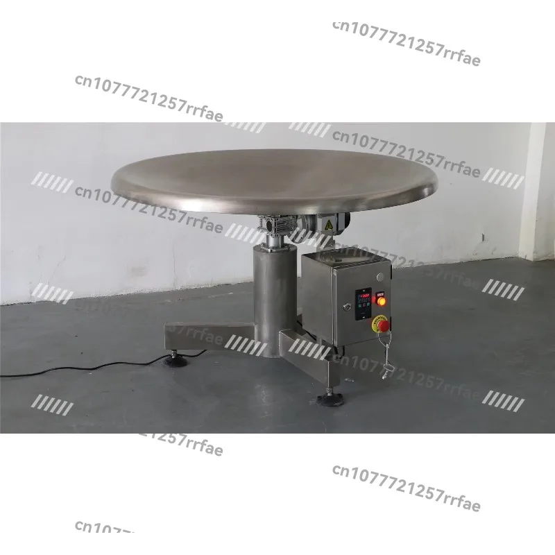 304 stainless steel size custom speed adjustable turntable rotation stacking collection turning packaging table