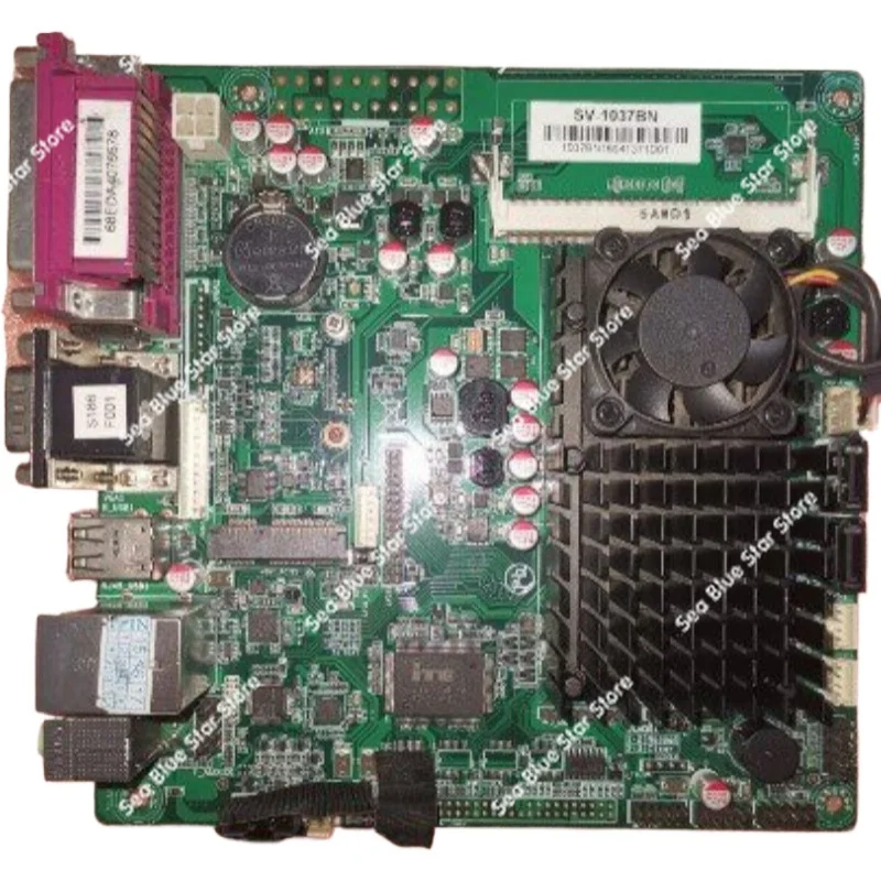 All-in-one machine SV-1037BN 1037C cash register main board Celeron 1037U with 12V interface, second-hand disassembly main board