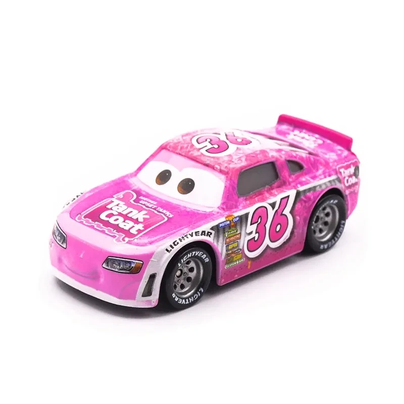 Disney Pixar Cars 2 3 Lightning Mcqueen The King Miss Frank Race Div Fritter Alloy Model Car 1:55 Vehicles Kids Toy For Children