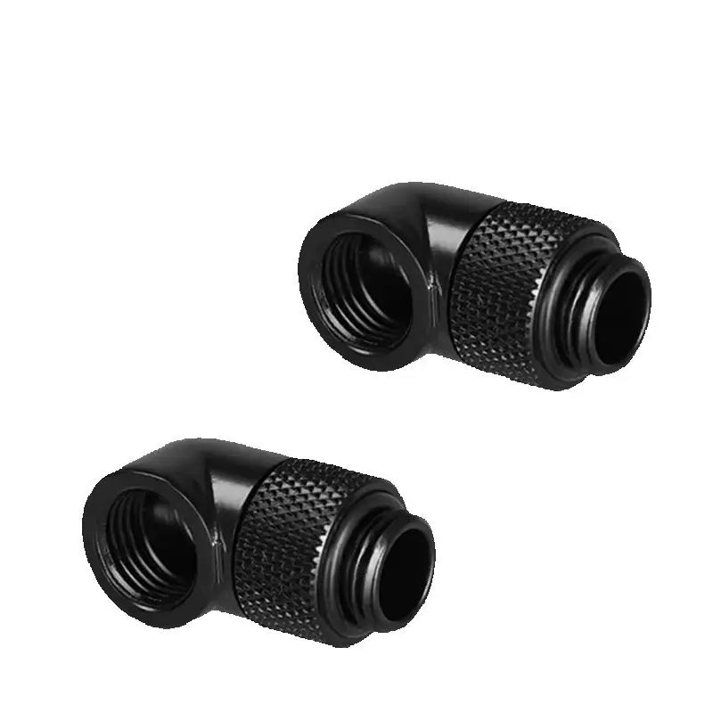 G1/4'' 360 Rotatable Angled Adapter Fitting 45/90 Degree Elbow Compression Connector for Plumbing Fittings 4Pcs/Lot