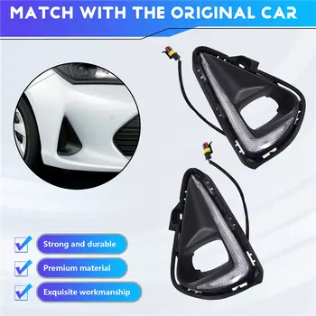 LED denní svícení, přední nárazník, světlomety, kryt mlhových světel, kabel pro Toyota Corolla Axio 2017-2025 6 nejlepší prodej Příslušenství pro Toyota Axio - №3