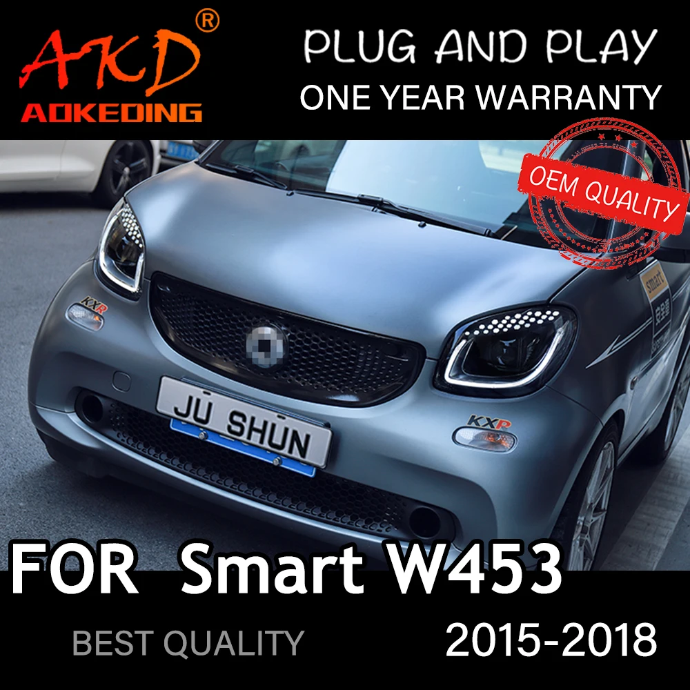 

Фары для Smart W453 2015-2018 автомобильные светодиодные фары DRL Hella 5 ксеноновые линзы Hid H7 Smart W453 автомобильные аксессуары