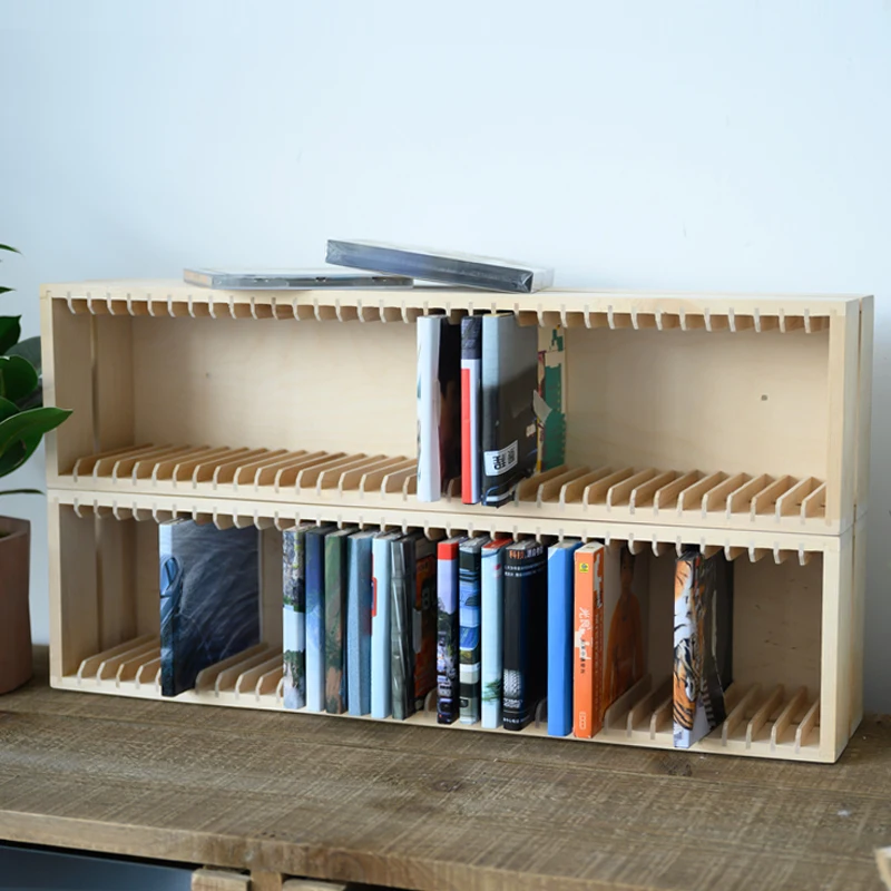 

Pure wood CD rack DVD storage Disc Game disc finishing Tape switch retro PS4