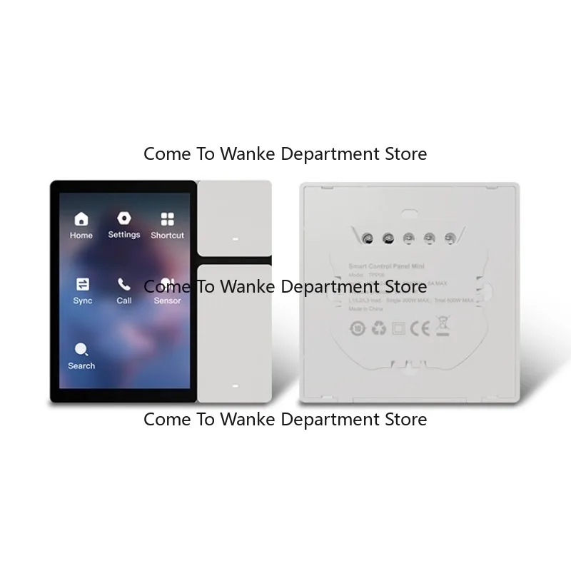 Tu00ya Smart 3.5-inch Full Screen Switch Three-way Relay with Infr--ared Function to Control Air Conditioner and TV