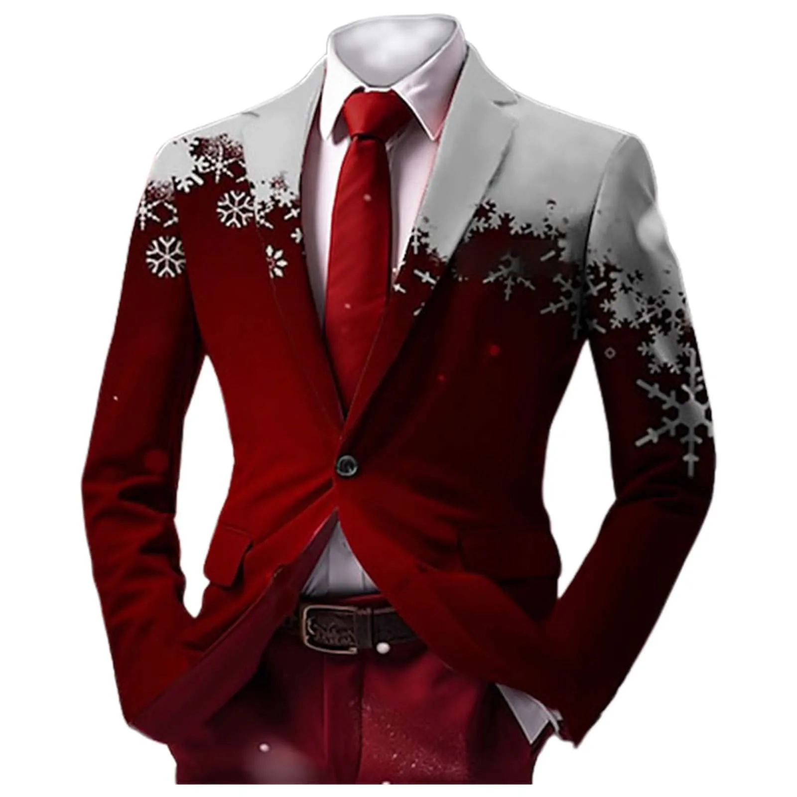 Men Blazer Jacket Suit Christmas Elegant Tuxedo Xmas New Year Coat Santa Party Blazers Outerwear Night Carnival Party Costumes