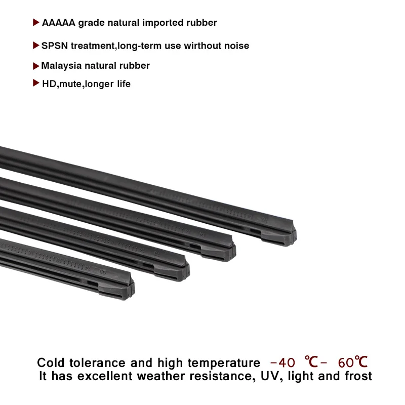 Car Wiper Blade Insert Natural Rubber Strip, Pára-brisas Strips, Recarga, 8mm, 6mm, 14 \