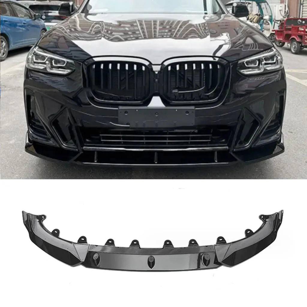 

Front Bumper Lip Spoiler For BMW X3 G01 X4 G02 ix3 G08 M Pack Gloss Black Front Bumper Protector Lower Blade Splitter