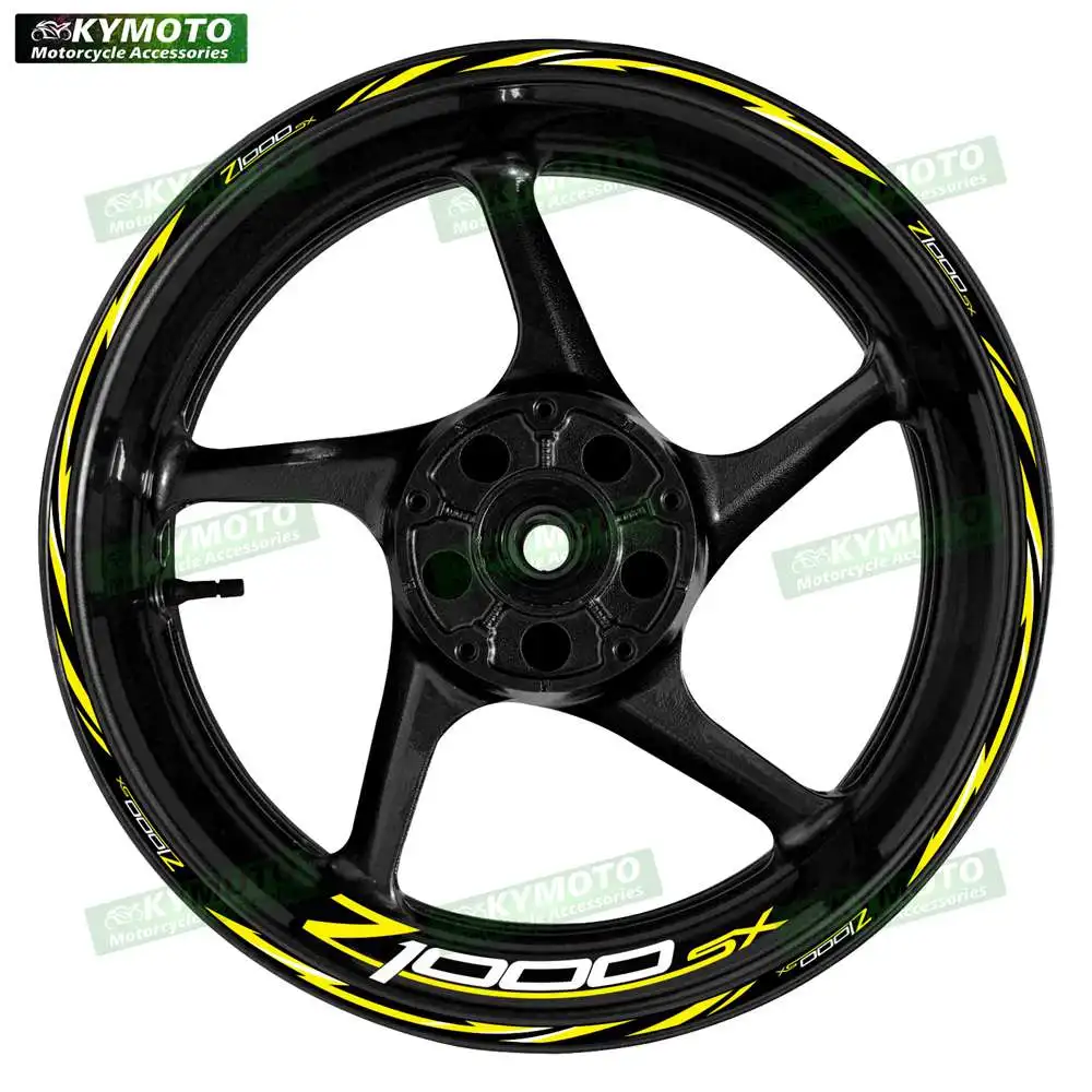 For Z1000SX Z 1000SX reflective motorcycle accessories stickers 17 inch front and rear rim decals off-road fairing decoration
