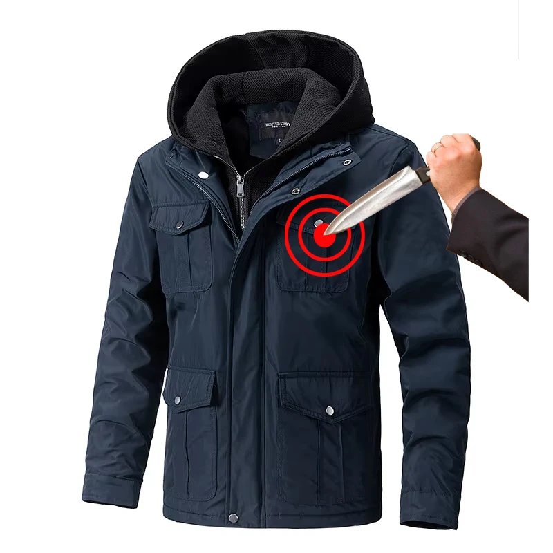 

Anti knife safety clothing body protective hooded windbreaker anti cut slash proof Cut Resistant Stab Proof Self Defense coats