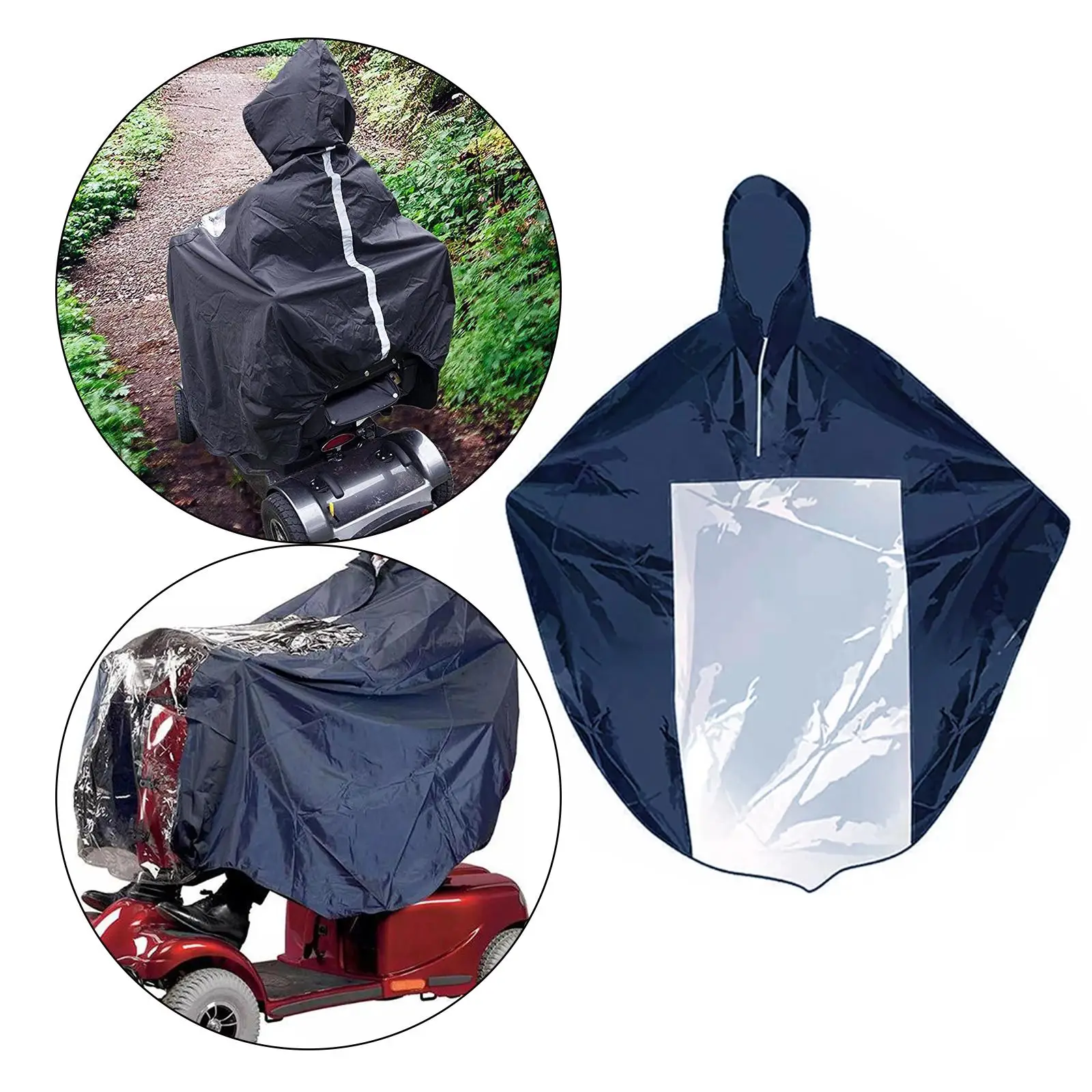 

Raincoat for Mobility Scooter Large Electric Bike Cycling Ebike Cape Poncho Motorcycle Rainwear Waterproof with Hood Hoodie