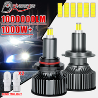 3D 360 H7 H11 H3 LED Headlights 1000W High Power Canbus Led H1 HB3 9005 6000K H8 HB4 9006 H9 9012 HIR2 Turbo Car Lamp Fog Lights