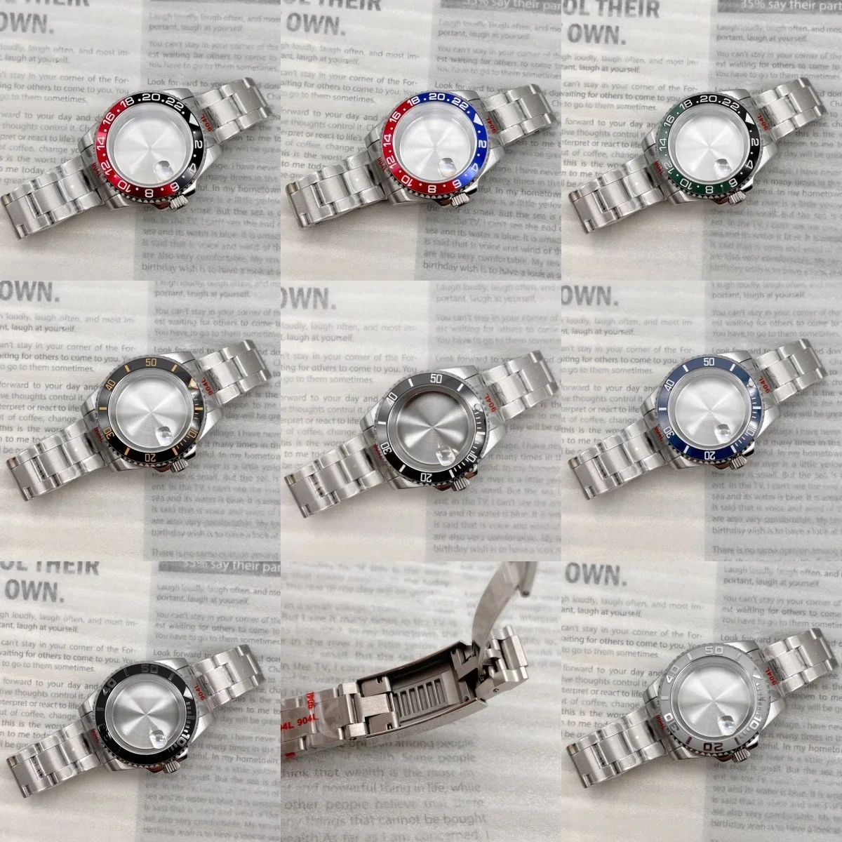 

Top 40mm Case and Strap Modification Accessories Can Be Installed with NH34/35 Movement Sapphire Glass Bottom Cover Ceramic Ring