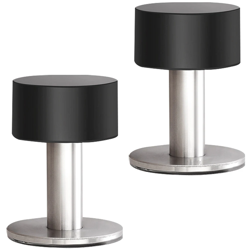

2 Pcs Door Stopper Stainless Steel Bottom Slamming Mute Wall Protector Floor Mount Barn Anti Skid Stoppers Hardware
