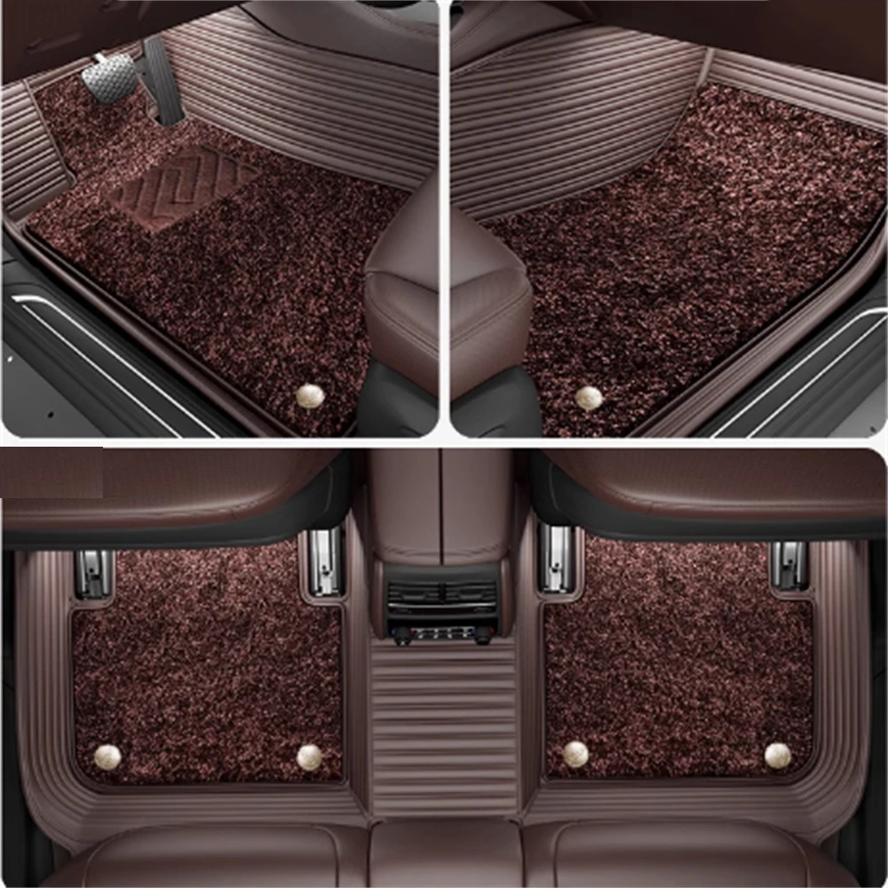 5D Custom Car Floor Mats For Volvo XC90 Auto Carpets Double Layer Foot Coche Floor Liners Blanket