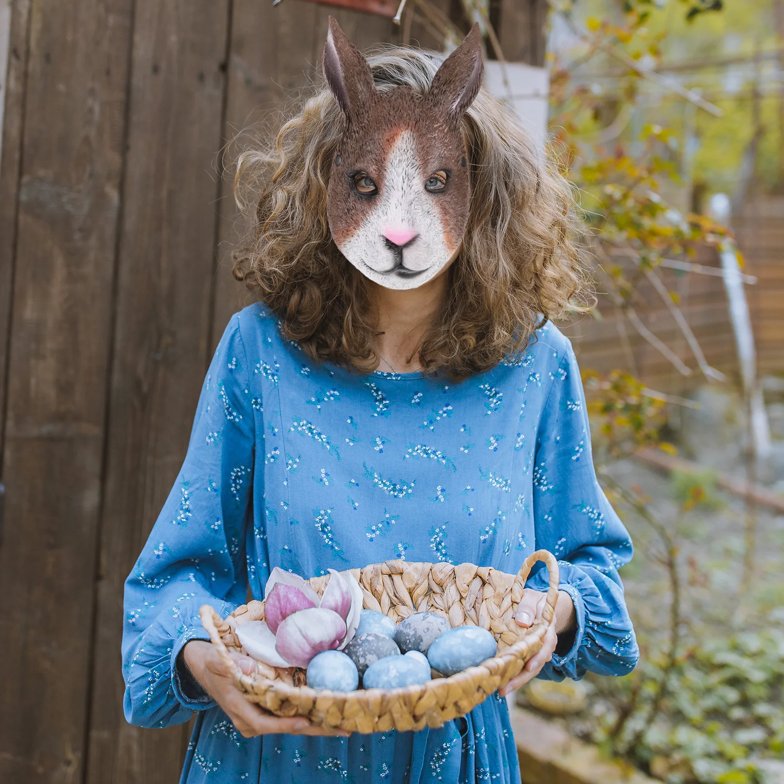 

Retro Rabbit Mask PU Foam Half Face Masks for Easter Decoration Party Prank Bunny Outfit Props Easy Wear Durable Safe Low Price